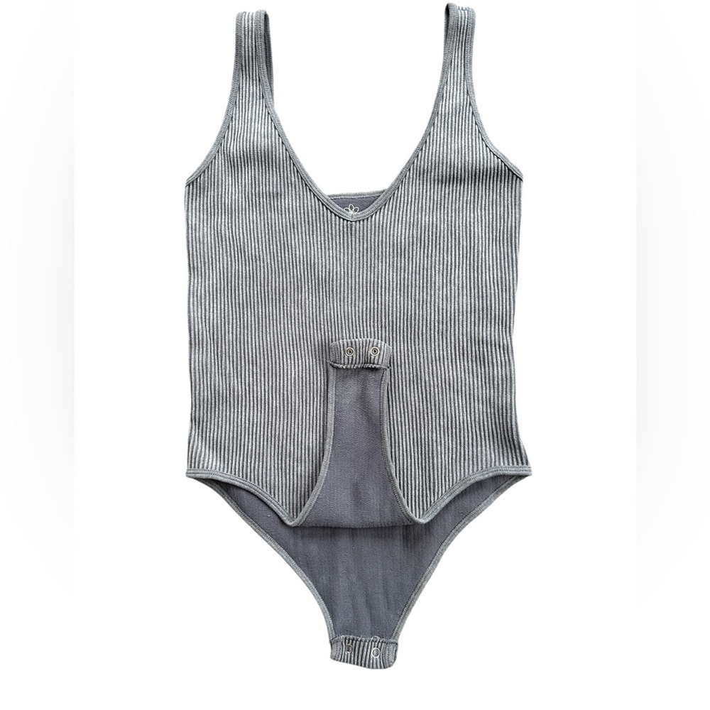 Aura grey Ribbed‎ Bodysuit XL/XXL